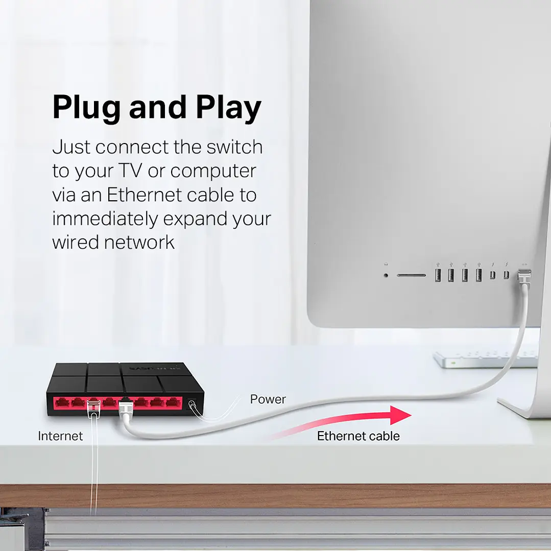 Mercusys MS108G 8-Port Gigabit Desktop Switch 5