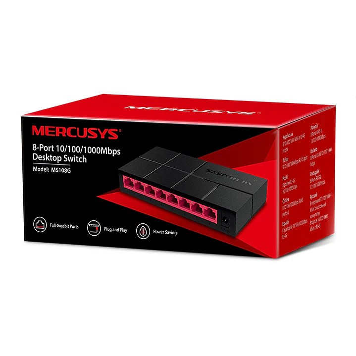 Mercusys MS108G 8-Port Gigabit Desktop Switch 6