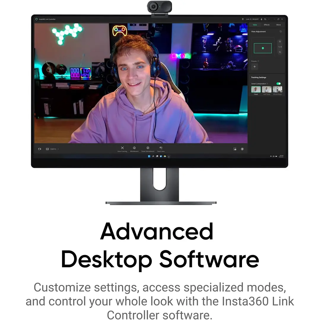 Insta360 Link 2C - Webcam 4K AI 8