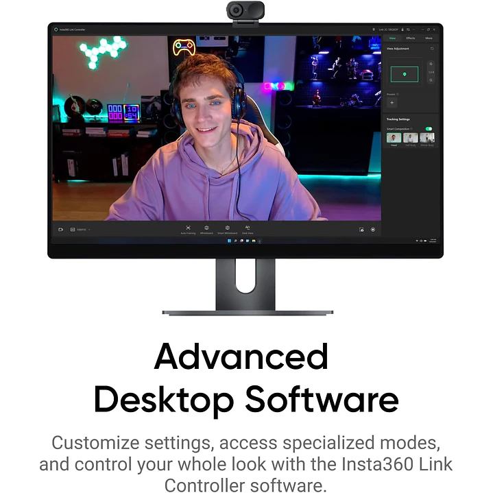 Insta360 Link 2C - Webcam 4K AI 8