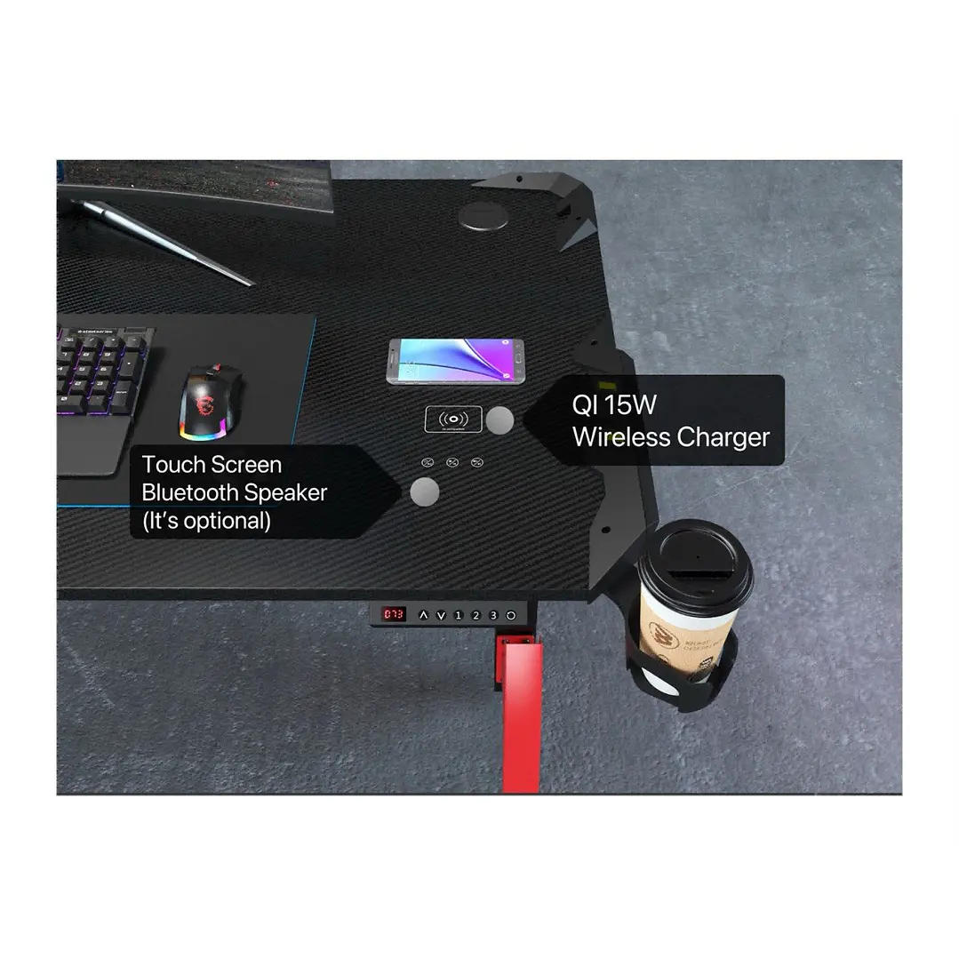 Secretária Gamer Elétrica de Altura Ajustável RGB GT-022 2