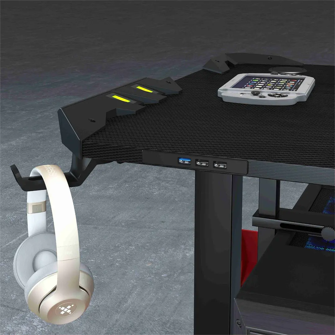 Secretária Gamer Elétrica de Altura Ajustável RGB GT-022 3