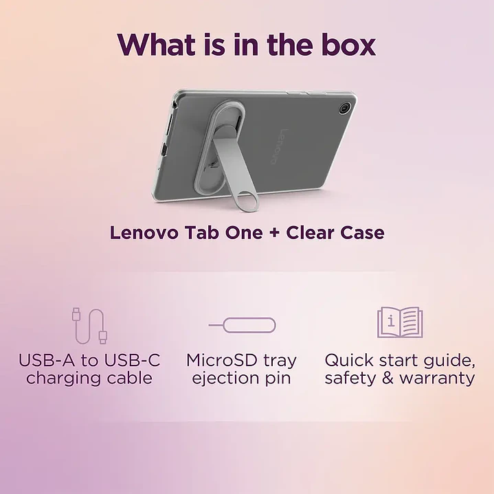 Lenovo Tab One 8.7″ 4GB/128GB (Inclui capa transparente) 9