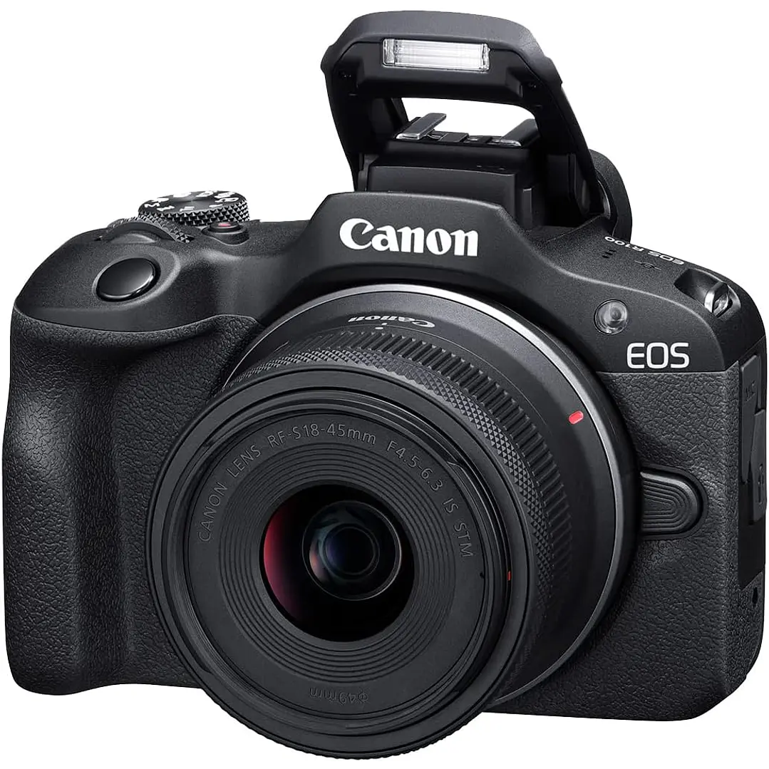 Câmera Canon EOS R100 Mirrorless + lente Canon RF-S 18-45mm - Preto 4
