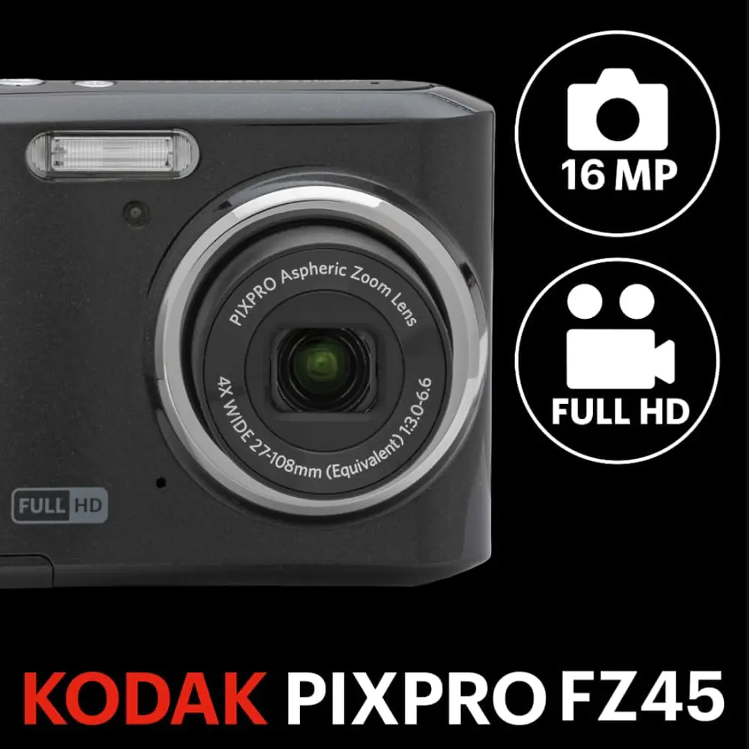 Câmera Kodak PIXPRO FZ45 - 16 MP | Zoom Ótico 4x | Full HD - Preto 2