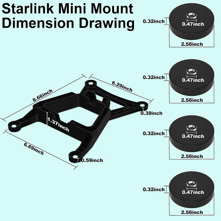Ventosa para Starlink Mini 6