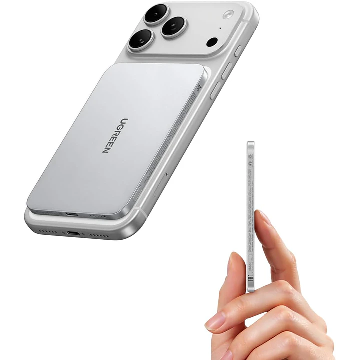 Power Bank UGREEN Magflow Air 5000mAh Qi2 15W 1