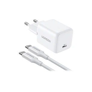 Ugreen 30W com tecnologia GaN e porta USB-C cabo USB-C para USB-C de 1m