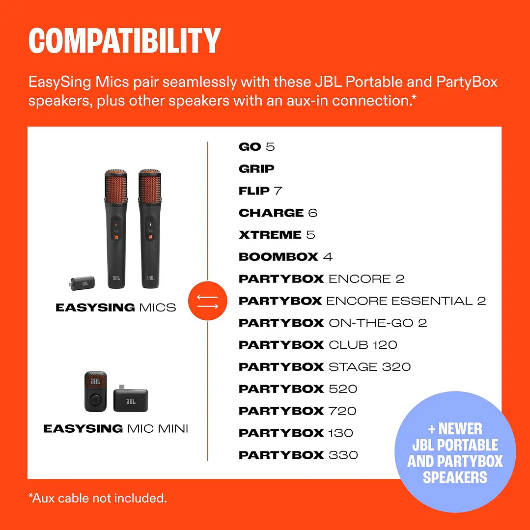 JBL EasySing Wireless Mic - 2 microfones 8