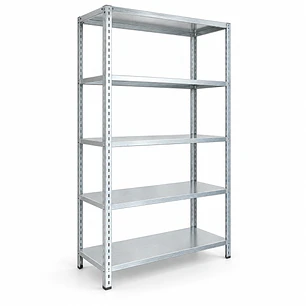 Estante Metálica Industrial Zincada – 5 Prateleiras | 90 × 30 × 180,5 cm