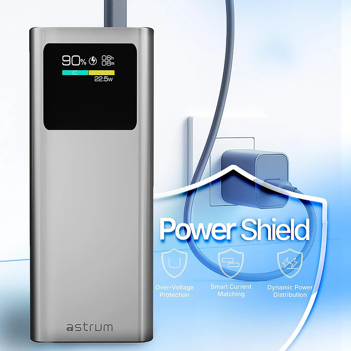 Astrum 100W PD Power Bank 20000mAh, USB-C & USB-A QC, LED Display – PB100P 6