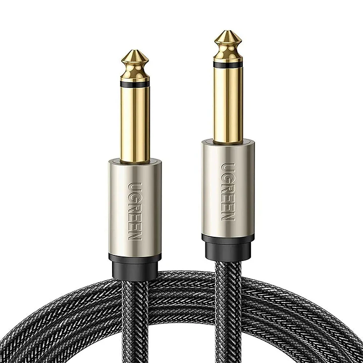 UGREEN 10639 — Cabo de áudio 6,35 mm macho para macho, 3 m 1