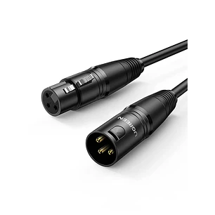 UGREEN 20714 — Cabo de microfone XLR macho para fêmea, 10 m