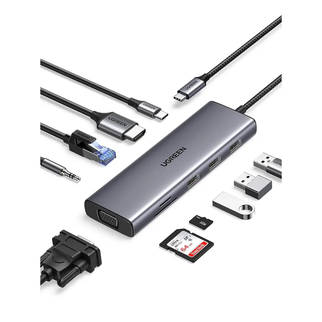 UGREEN 15601 — Hub USB-C 10 em 1 CM498 1