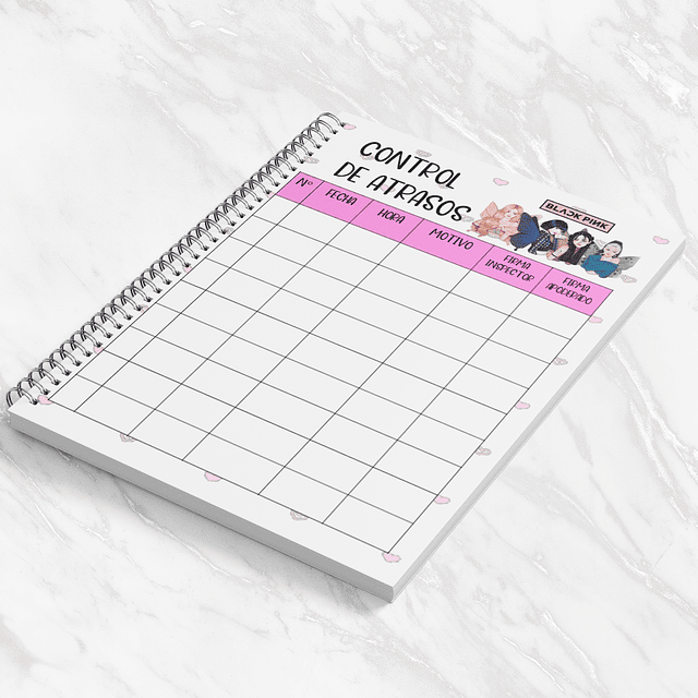 Agenda Escolar Black Pink