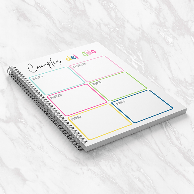 Agenda/Planner Arcoiris