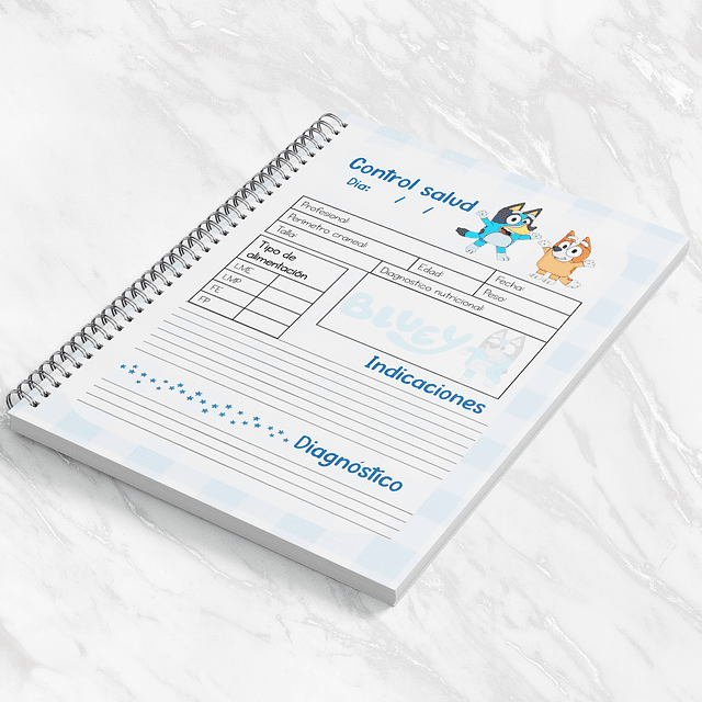 Cuaderno/Carnet Pediatrico Bluey