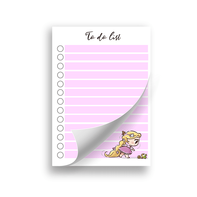 Bloc de notas Princesas para Organización To Do List Disney