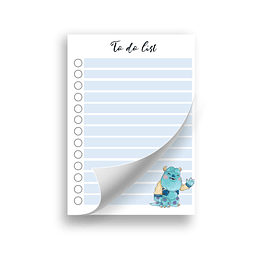 Bloc de notas To Do List Monster Inc Disney