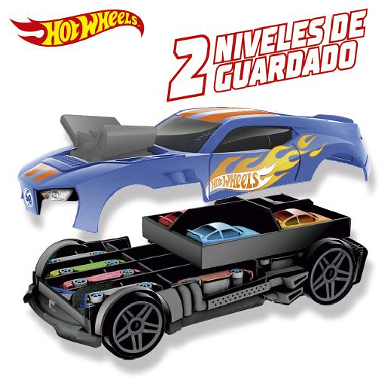 Hot Wheels Almacenaje Auto 2 en 1 2