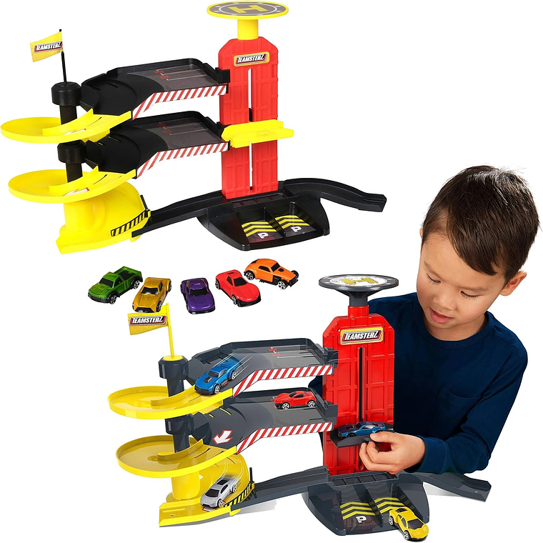 Pista Autos con Elevador + 5 Autos TZ  4