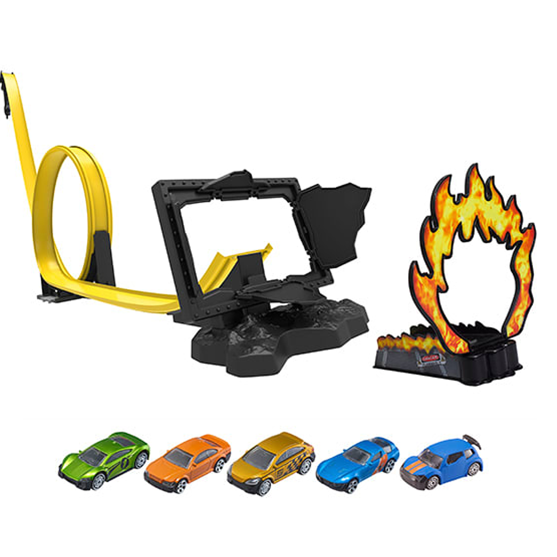 Pista Autos con Aro de Fuego + 4 Autos TZ  5