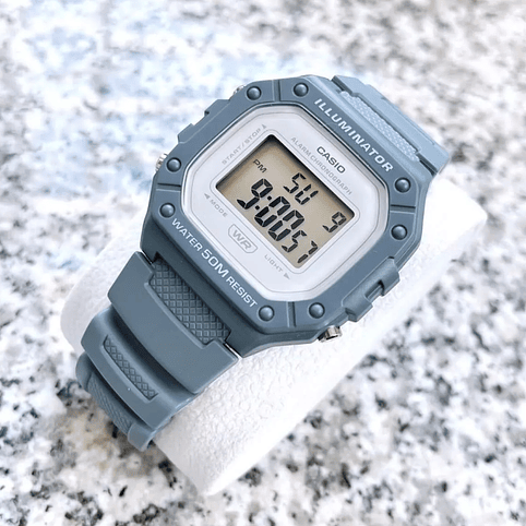 Reloj pulsera digital Casio W-218HC-2A azul 2