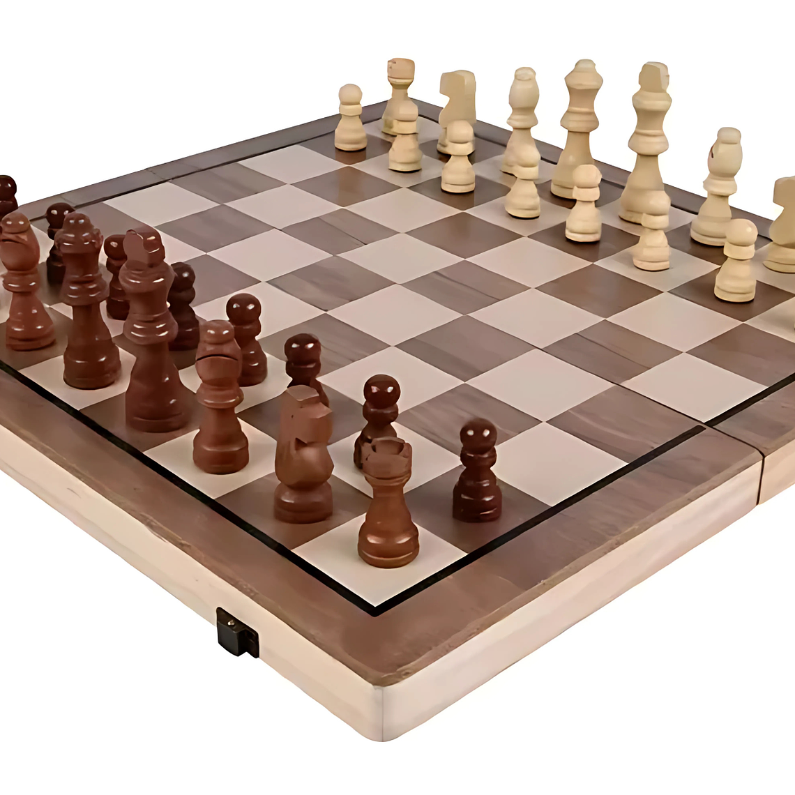 Tablero De Ajedrez Magnético De Madera 40x40cm 2 En 1 5