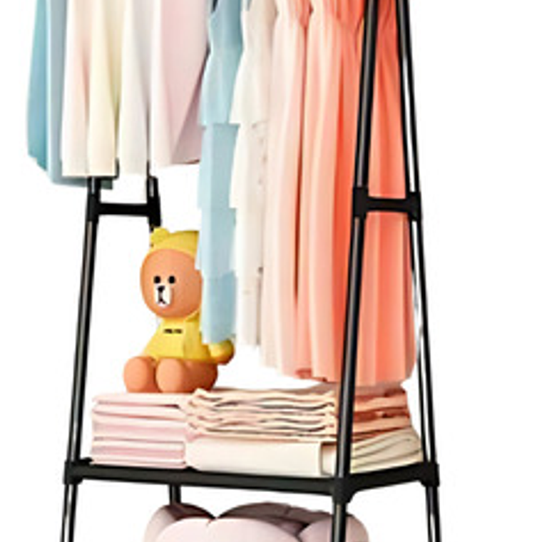 Pechero Cuelga Ropa Negro Con Porta Zapatos 2