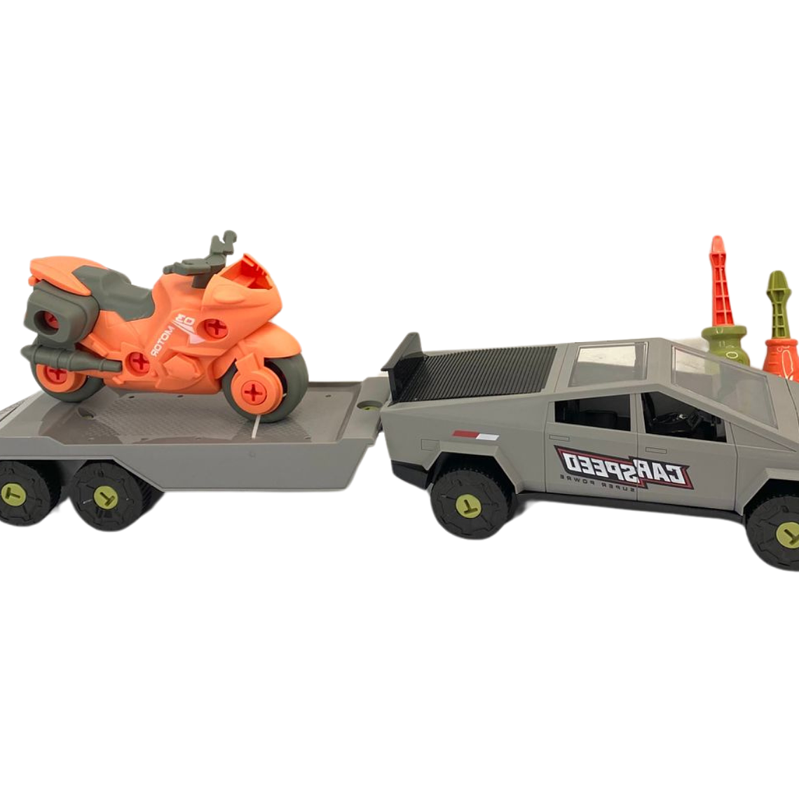 Cybertruck + Carga con Moto Desarmable 3