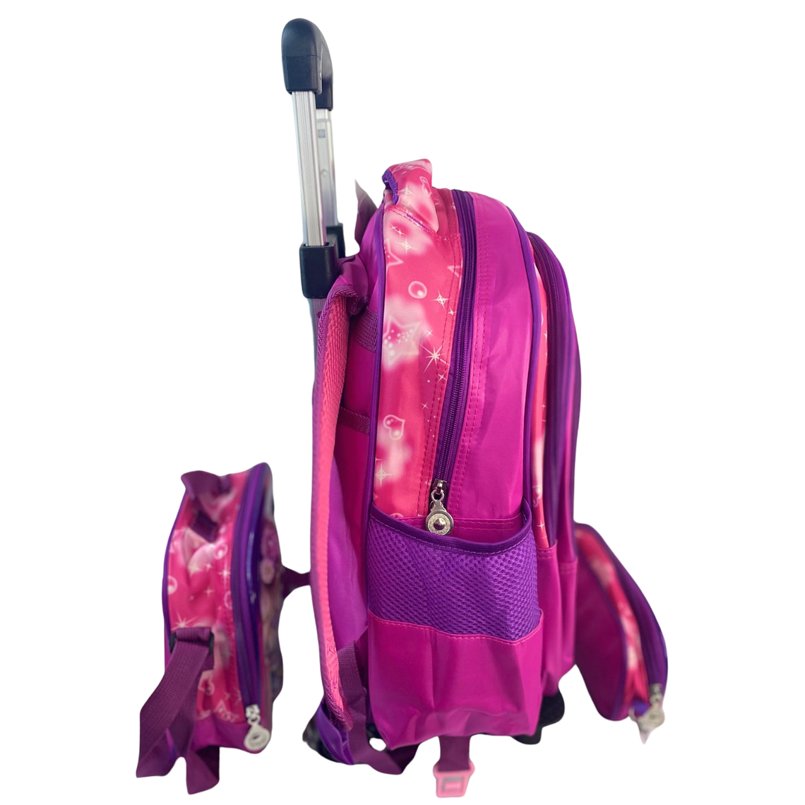 Mochila Con Ruedas + Lonchera + Estuche Niña 31