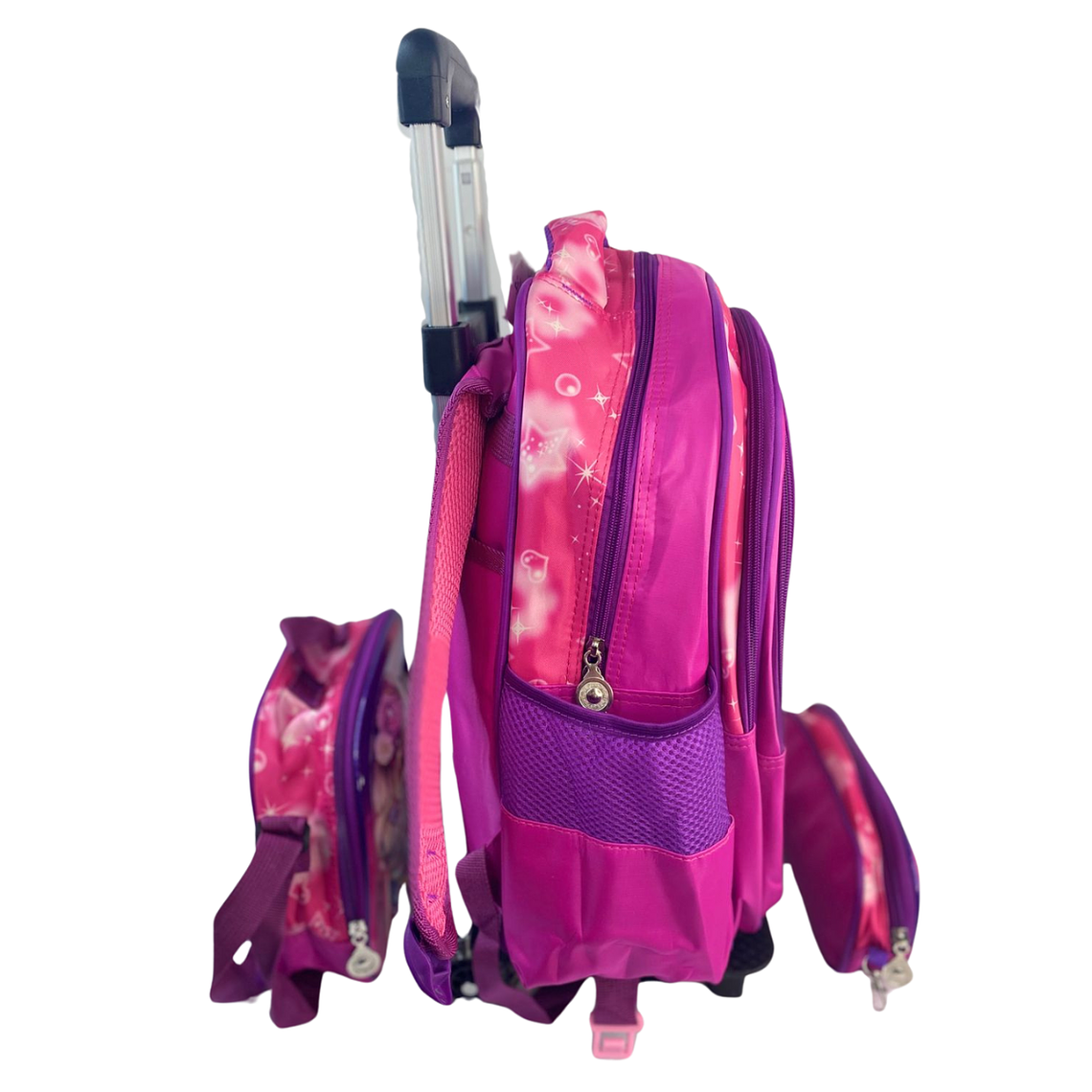 Mochila Con Ruedas + Lonchera + Estuche Niña 8