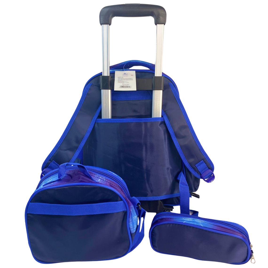 Mochila Con Ruedas + Lonchera + Estuche Niño 36