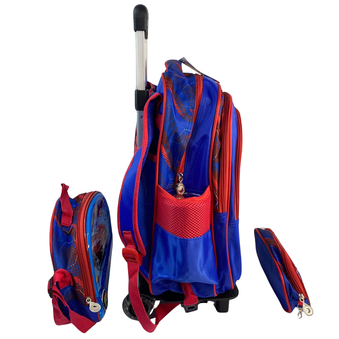 Mochila Con Ruedas + Lonchera + Estuche Niño 2