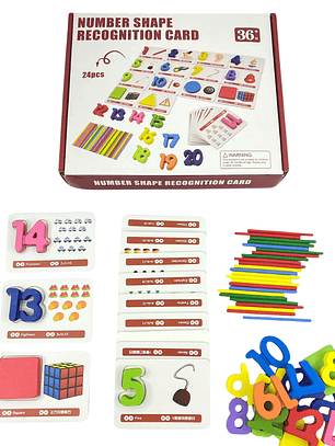 Tarjeta De Reconocimiento De Formas Numéricas 24pzs