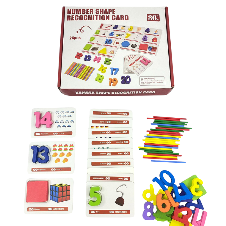 Tarjeta De Reconocimiento De Formas Numéricas 24pzs 1
