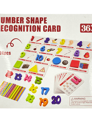 Tarjeta De Reconocimiento De Formas Numéricas 24pzs