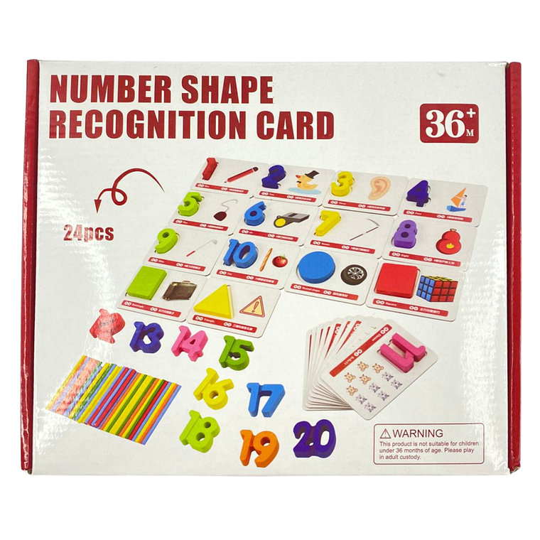 Tarjeta De Reconocimiento De Formas Numéricas 24pzs 2