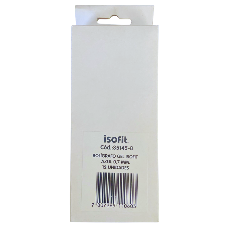 Bolígrafo Gel Isofit 0.7 MM 12 Uni. 3