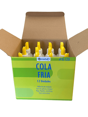 Cola Fría blanca Hand 120 gr 12 unidades