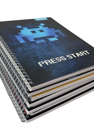 Pack 10 Cuadernos Gamer 7MM 100 Hojas