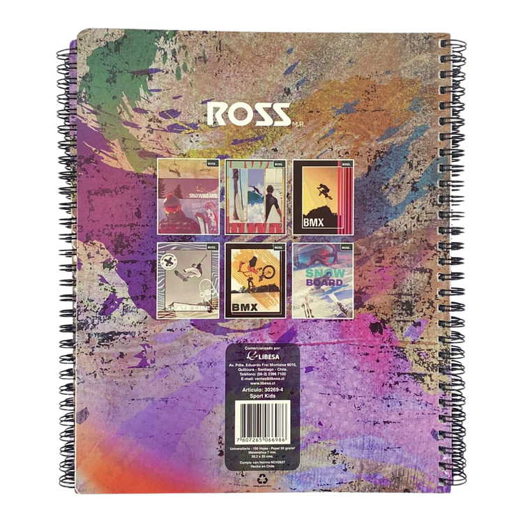 Pack 5 Cuadernos Sport Kids Matemáticas 7MM 100 Hojas 3