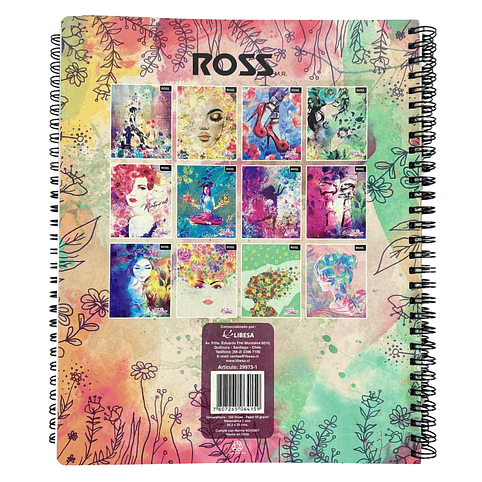 Pack 5 Cuadernos Mujer 7MM 100 Hojas 3