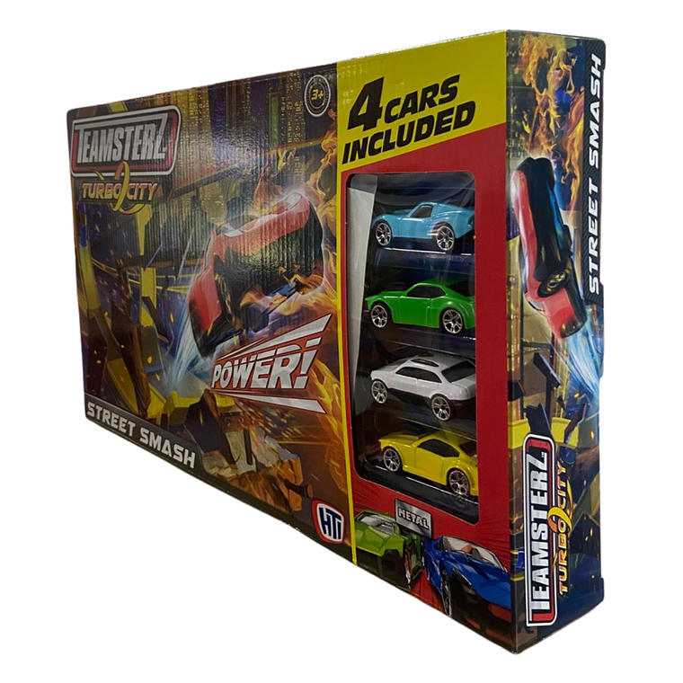 Pista Autos con Aro de Fuego + 4 Autos TZ  2