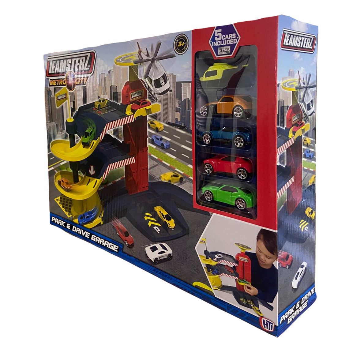 Pista Autos con Elevador + 5 Autos TZ  2