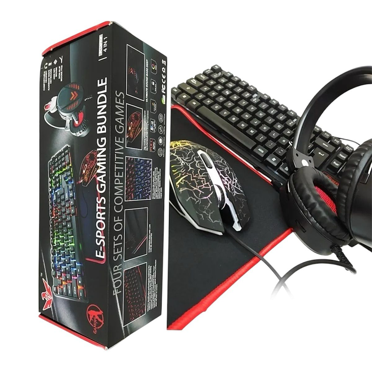 Kit Gamer Teclado + Mouse + Audifonos  2