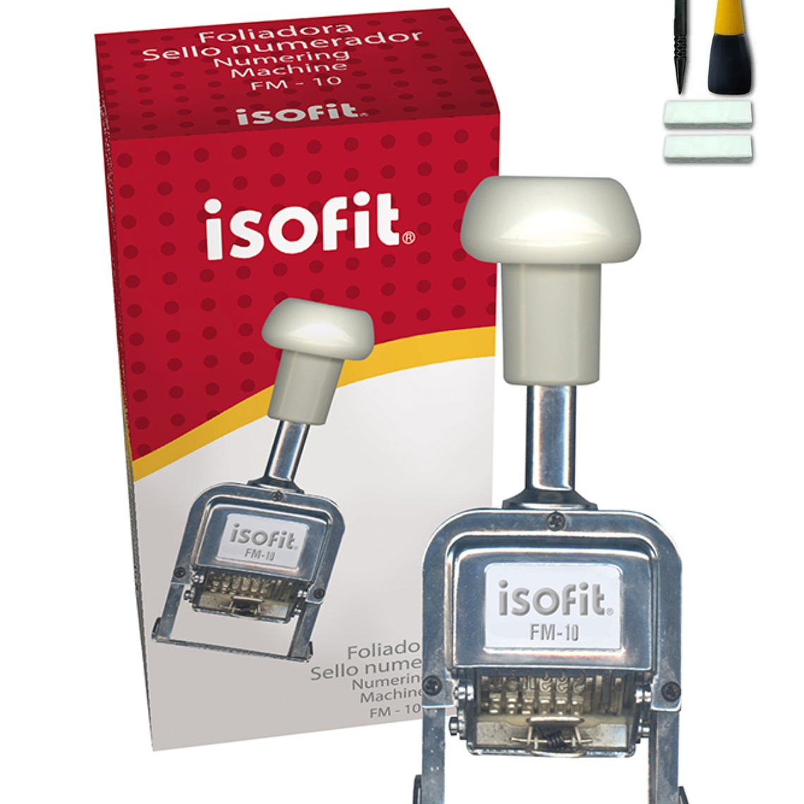 Foliador Metálico 5mm. 10 Dígitos 1