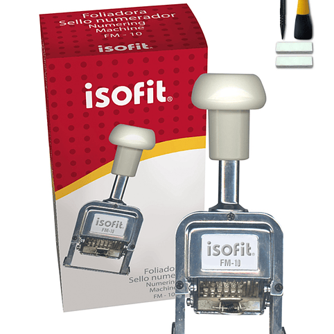 Foliador Metálico 5mm. 10 Dígitos 1