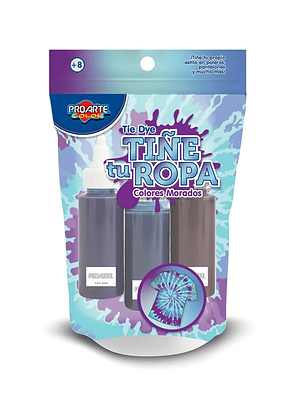 Tie Dye Colores Morados 3 uni Proarte