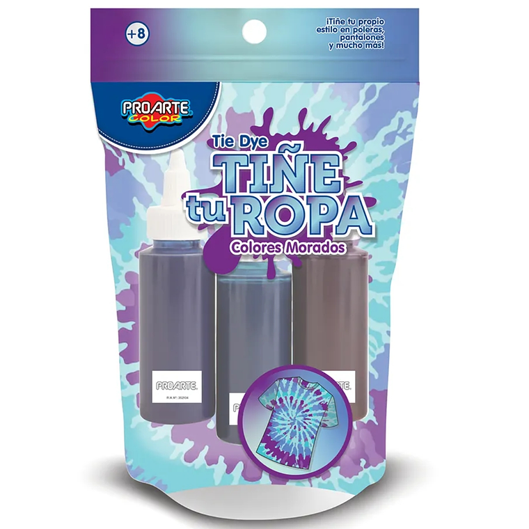 Tie Dye Colores Morados 3 uni Proarte 1